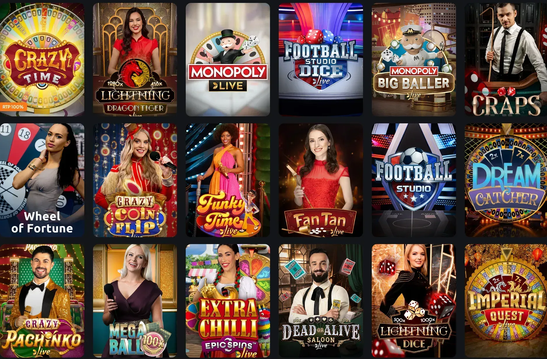 Spinfyre live game shows