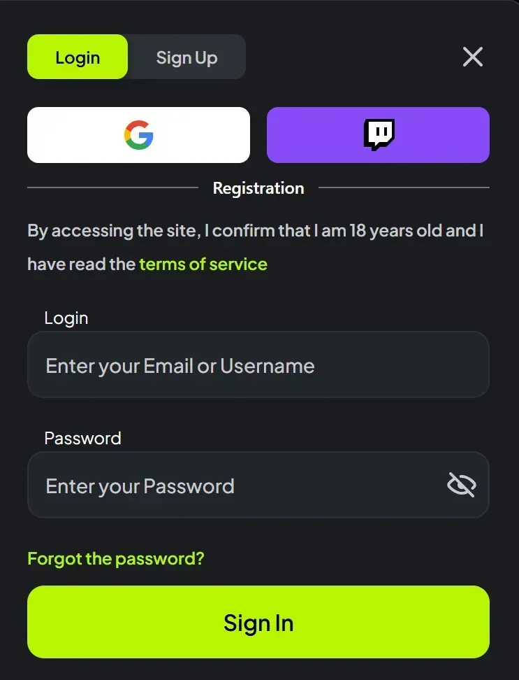 Spinfyre login pagina